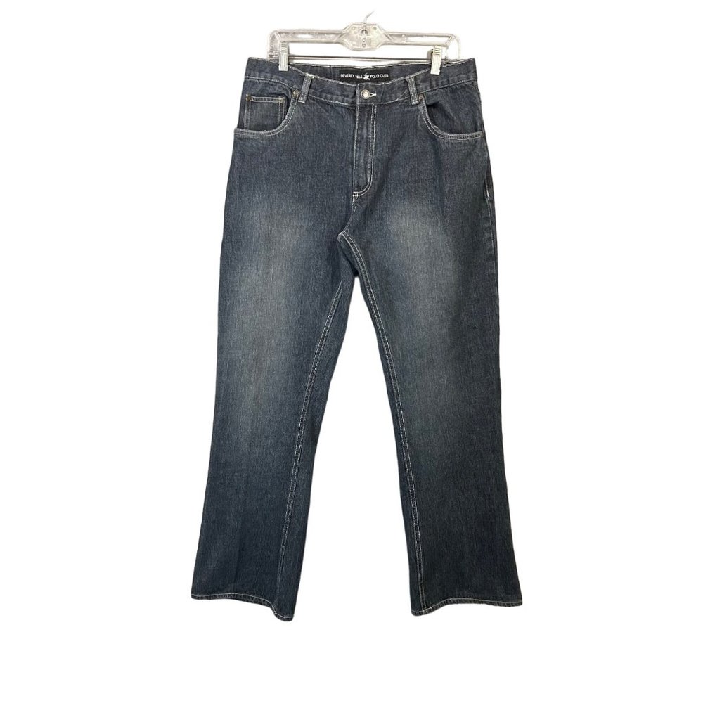 Beverly Hills Polo Club Denim Jeans Men's 34x32 Straight Leg Cotton EUC - Picture 1 of 15